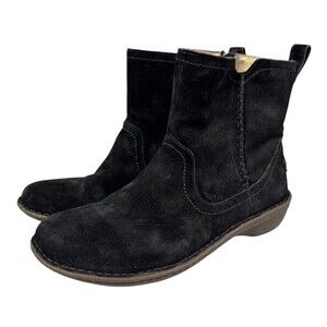 UGG Australia Neevah Womens Ankle Booties Black Side Zip Shearling 11